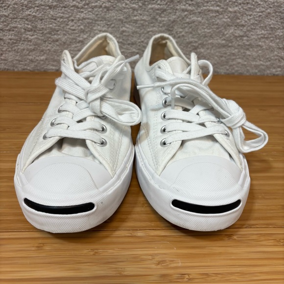 Converse Jack Purcell White Sneakers Women’s Size 8, Low Top Canvas - Picture 2 of 8
